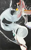 "Bold Swirl ll" by Velfin, size 40" x 60" — Framing Wholesalers, Inc.