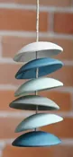 Fettle &amp;amp; Fire Ceramic Chimes in Blues and Greens (6-Disc Strand)