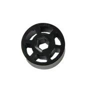 2" OD x 1" Wide Straight Flex Wheel (1/2" Hex, 30A)