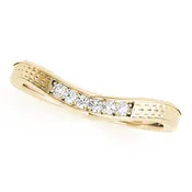 Curved 1/20ct Pattern Inset Shadow Band
