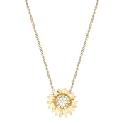 14K Gold & Diamond Hope Sunflower Necklace (Large)
