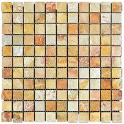 Antique Blend Tumbled Travertine Mosaic Tile