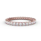 14K Rose Gold Diamond Eternity Band – 0.75ctw, Custom Order