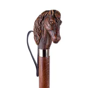 FootFitter 21” Shoe Horn with Faux Wood Horse Handle (Made in Italy)