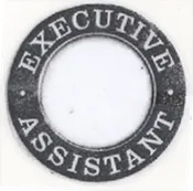 Blackinton A11857 - Executive Assistant Circular Hat Cap Badge (1-1/2")