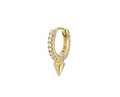 1/4 Yellow Gold Diamond Eternity Spike SINGLE Hoop