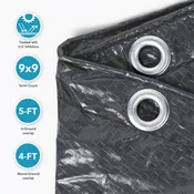 16' x 32' Oval Above Ground Swimming Pool Tarp Winter Cover