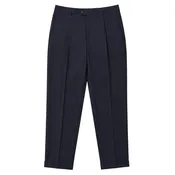 (34W) Regular Fit Pleated Pre-hemmed With Cuffs - Navy