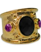 MARGOT RING | Black Onyx & Amethyst