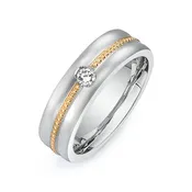 14K Two Tone Wedding Band  -PN00026