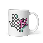 90's Checkerboard TX Mug