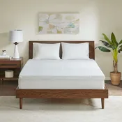 2" Gel Memory Foam with 3M Cover White Mattress Topper