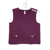 Ann Taylor Burgundy Sleeveless Top Size Medium NWT