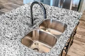 1 Sheet of 24in (2ft) x 216in (18ft) Luna Pearl Granite Luxury Realistic DISCOUNTED Peel And Stick GLOSS Countertop Paper 13