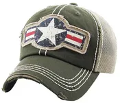 Air Force Star Distressed Baseball Cap by Funky Junque