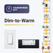 Dim-to-Warm - Hardwired Wall Dimmer Strip Light Kit - 16 FT