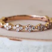 14k rose gold ring with diamonds