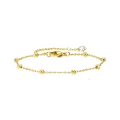 Beaded Link Bracelet with Adjustable Chain