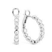 Bezel Diamond Hoops (1.5ctw)