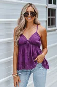 Amethyst Dream Lace Trim Cami Top