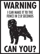 Affenpinscher Make It to the Fence or Door Aluminum Sign - 9x12 Inch, Weatherproof, Yard