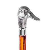 FootFitter 21” Shoe Horn, Nickel-Plated Duck Handle (Made in Italy)