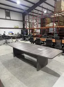 10ft Coastal Gray Boatshaped Conference  Table