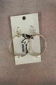 Ariel Pearl &  Gold Hoops
