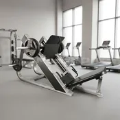 45-Degree Compact Leg Press - Muscle D Fitness - Space Saving Design, Plate Loaded, Adjustable Back Pad