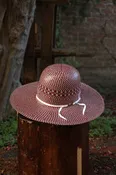 American Hat Co: 2030 2CWHITE 4 1/4″ Brim Open Crown Straw Hat