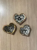 3" Heart Shaped Catchall, 22k Gold Accents