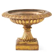 14.75 Inch Gold Fiberglass Urn