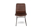 Bonded Leather and Steel Modern Dining Chair