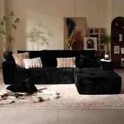 107" Oversized L-Shape Modular Cloud Sofa - No Assembly, Ships in 3-7 Days