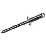 3B44WG 1/8" X 1/4" White Rivet 100/Pk