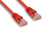 6inch (0.5ft) Cat6 UTP 1 Gbps Pure Copper Patch Cable Booted Red Color