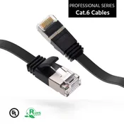 0.5Ft CAT6 U/FTP Flat Ethernet Network Cable Black 30AWG (Part Number – ATDS100876BK)