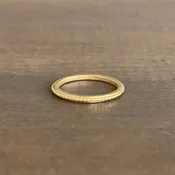 18k Gold Tiny Raised Dot Band