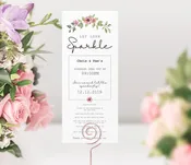 Flowery Sparkler Send Off Guest Instructions (50qty)