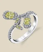 0.87 Carat Fancy Yellow Diamond Ring
