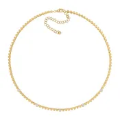 14KT GOLD DIAMOND BEZEL DISK NECKLACE