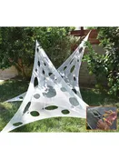 16 Foot White Customizable Elastic Spider Web Yard Decoration