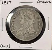 1817 Capped Bust Half Dollar, O-111  Nice Original XF (22263)