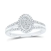 0.01Ctw-Nat Diamond Gift Oval Ring (2.75 grams)
