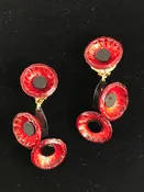 French Resin Triple Circle Dangle Earrings