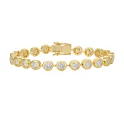 Bezel Set Lab Diamond Tennis Bracelet