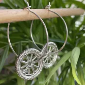 Bicycle Wheel Hoop Earrings
