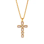 Bold Pave Cross Pendant Necklace