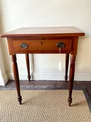 19th Century Sheraton Cherrywood Side Table 27" W X 24" D X 31" T