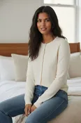 100% Cashmere Favorite Button Up Cardigan Sweater Knit